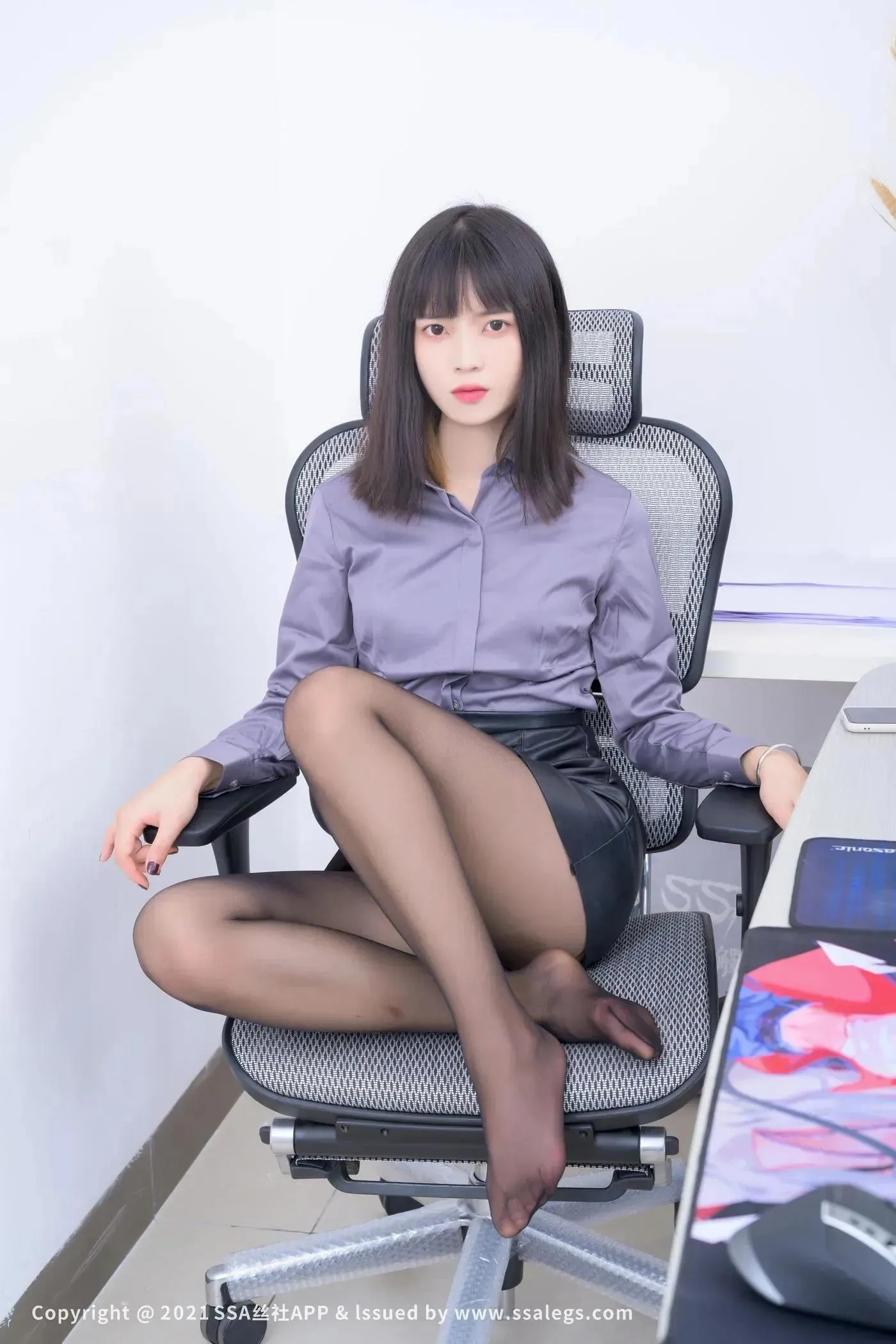 [SSA丝社]超清写真 NO.749 模特丹丹的黑丝袜OL（下） [77P]插图7